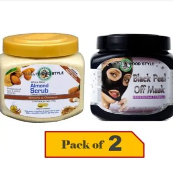 Pack of 2 - Almond Scrub & Black Peel-Off Mask