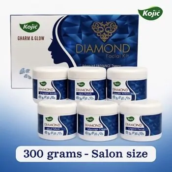 Kojic Diamond Facial Kit | Salon Size 300ml Jars | Advanced Radiance Therapy
