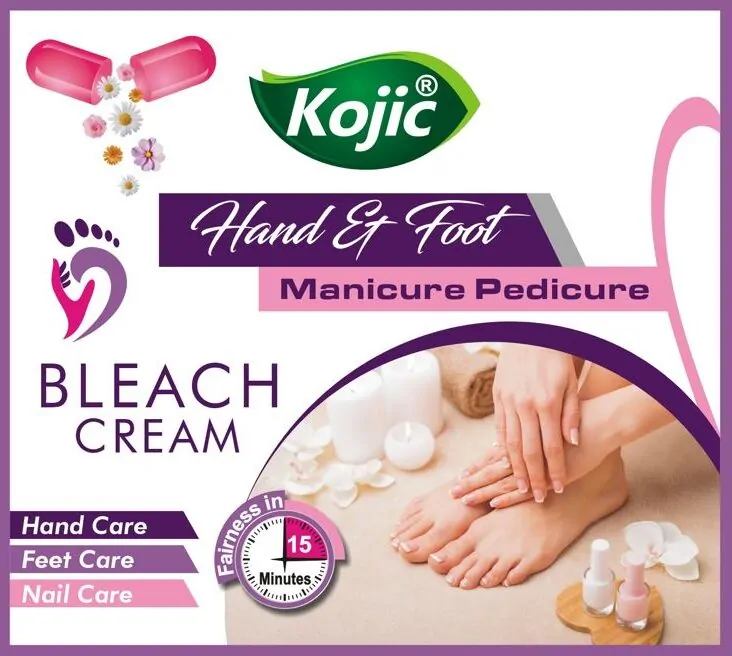 Kojic Manicure Pedicure Bleach Creme | With Accelerator | Hand & Foot Whitening